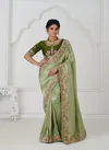 Kf 111 Mehendi Color Pure Dola Viscouse Silk Saree Wholesale Clothing Distributors In India
